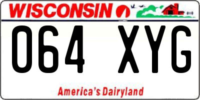 WI license plate 064XYG