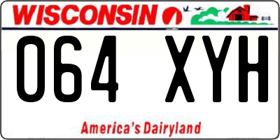 WI license plate 064XYH