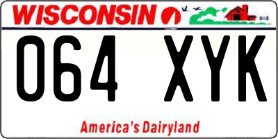 WI license plate 064XYK