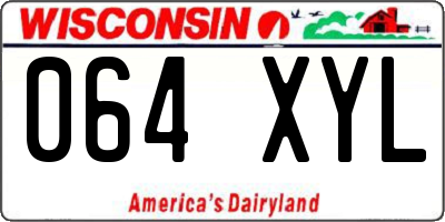 WI license plate 064XYL