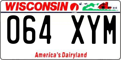 WI license plate 064XYM
