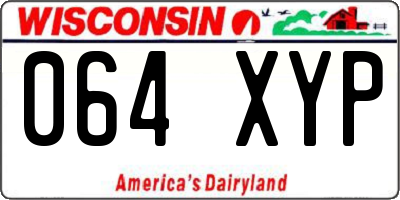 WI license plate 064XYP