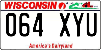 WI license plate 064XYU