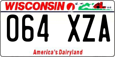 WI license plate 064XZA