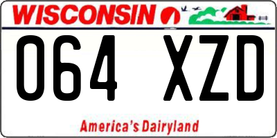 WI license plate 064XZD