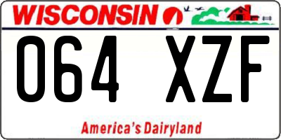 WI license plate 064XZF
