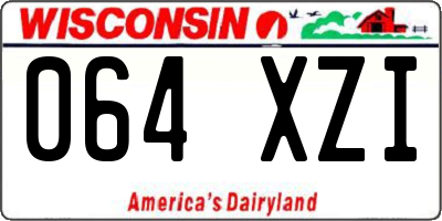 WI license plate 064XZI