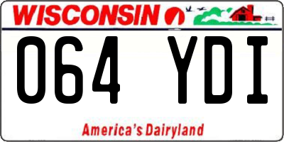 WI license plate 064YDI