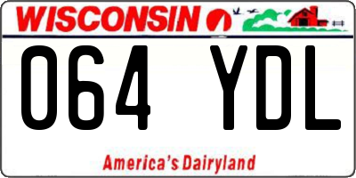 WI license plate 064YDL