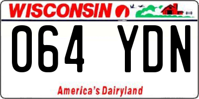 WI license plate 064YDN