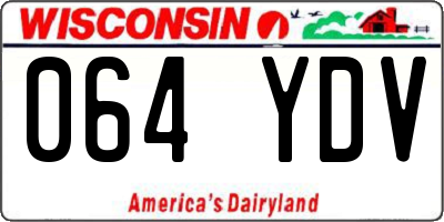 WI license plate 064YDV