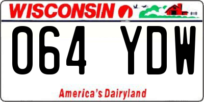WI license plate 064YDW