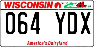 WI license plate 064YDX