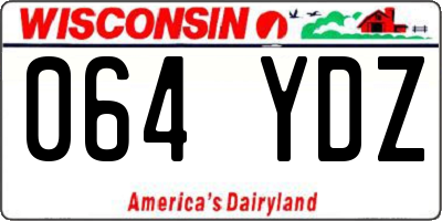 WI license plate 064YDZ