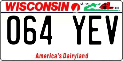 WI license plate 064YEV