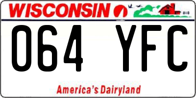 WI license plate 064YFC