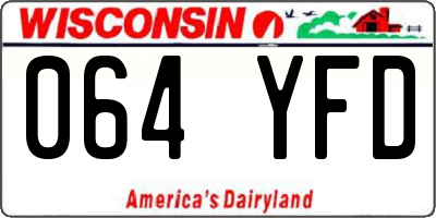 WI license plate 064YFD