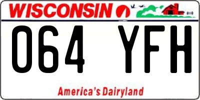 WI license plate 064YFH