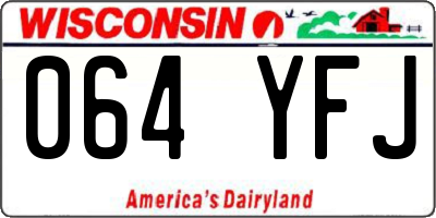 WI license plate 064YFJ