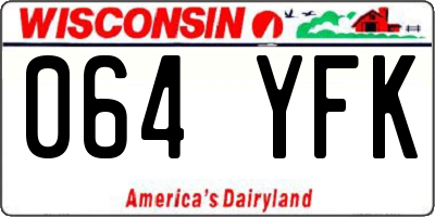WI license plate 064YFK