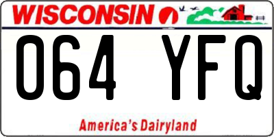 WI license plate 064YFQ