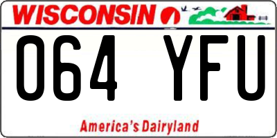 WI license plate 064YFU