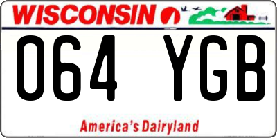 WI license plate 064YGB