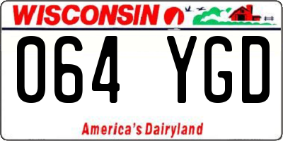 WI license plate 064YGD