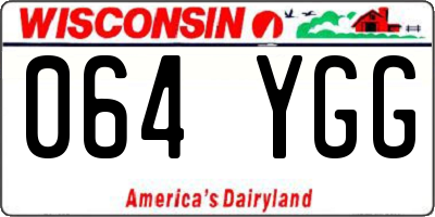 WI license plate 064YGG
