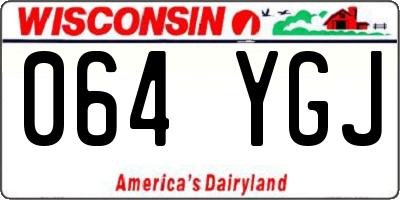 WI license plate 064YGJ