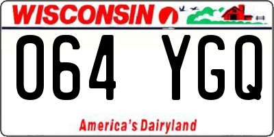 WI license plate 064YGQ