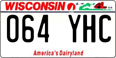 WI license plate 064YHC