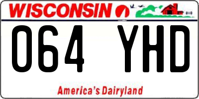 WI license plate 064YHD