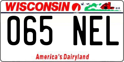 WI license plate 065NEL