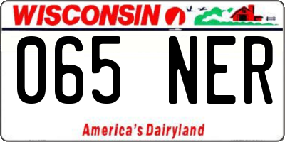 WI license plate 065NER