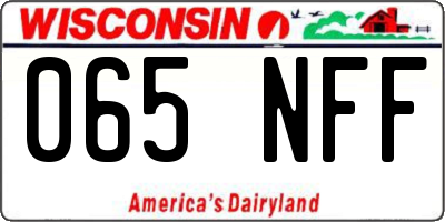 WI license plate 065NFF