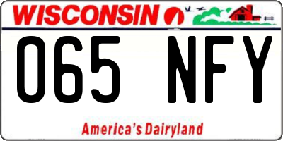 WI license plate 065NFY