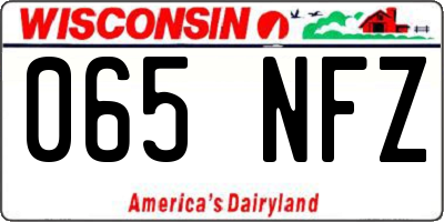 WI license plate 065NFZ