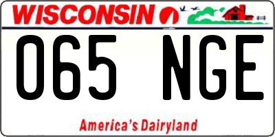 WI license plate 065NGE