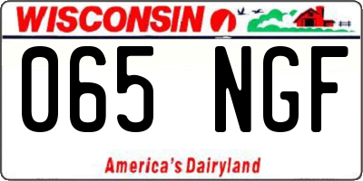 WI license plate 065NGF