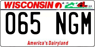 WI license plate 065NGM