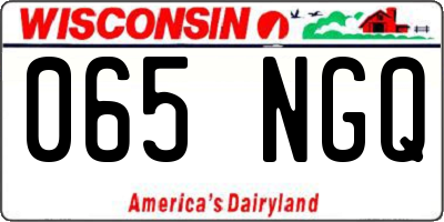 WI license plate 065NGQ