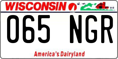 WI license plate 065NGR