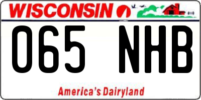 WI license plate 065NHB