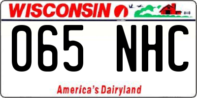 WI license plate 065NHC