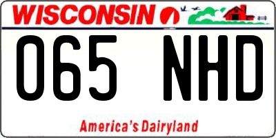 WI license plate 065NHD