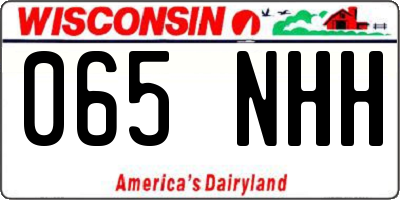 WI license plate 065NHH
