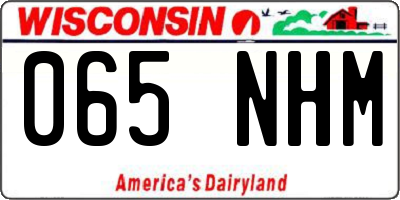 WI license plate 065NHM