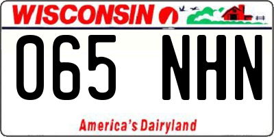 WI license plate 065NHN