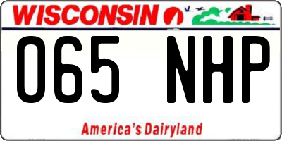 WI license plate 065NHP